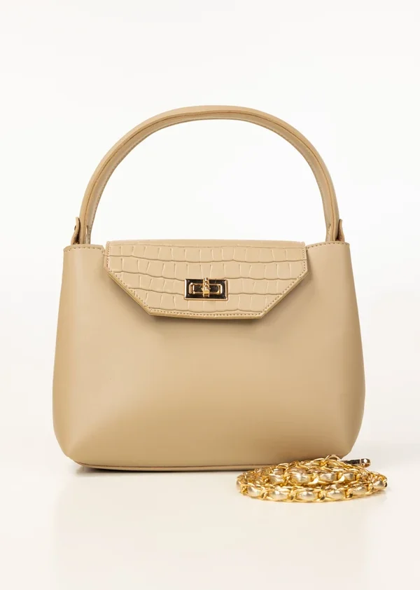 Beige Handbag IBS-HDB25-004